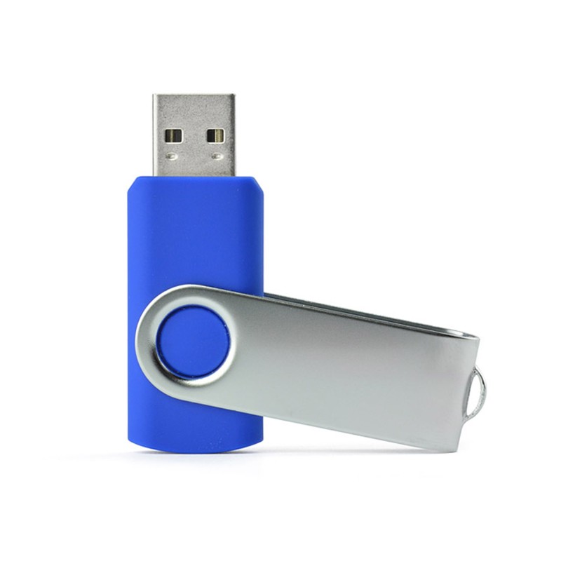 Clé USB TWISTER 16 Go bleue personnalisable gravure | Apothiclick