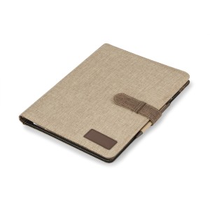 Conférencier A4 OXFORD lin marron personnalisable gravure | Apothiclick