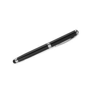 Stylet QUATRO 4-en-1 noir personnalisé gravure | Apothiclick