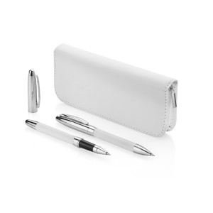 Coffret écriture ELEGANCE blanc gravé personnalisé | Apothiclick