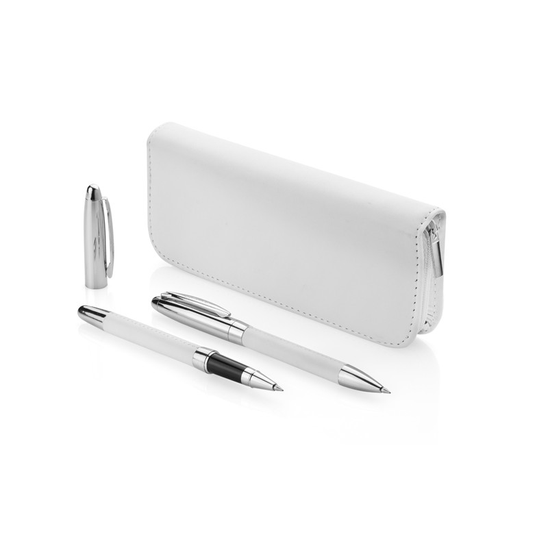 Coffret écriture ELEGANCE blanc gravé personnalisé | Apothiclick