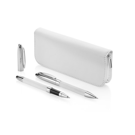 Coffret écriture ELEGANCE blanc gravé personnalisé | Apothiclick