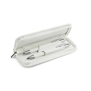 Coffret écriture ELEGANCE blanc gravé personnalisé | Apothiclick