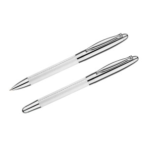 Coffret écriture ELEGANCE blanc gravé personnalisé | Apothiclick