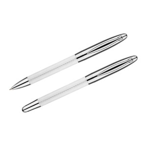 Coffret écriture ELEGANCE blanc gravé personnalisé | Apothiclick