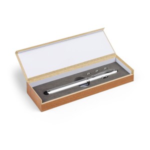 Pointeur laser PRES 4-en-1 argent gravé | Apothiclick