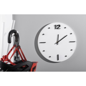 Horloge murale TECHNO blanche Ø300 personnalisable | Apothiclick