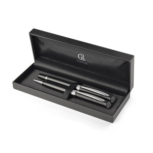 Coffret écriture VERMONT GESSTOR noir personnalisé | Apothiclick