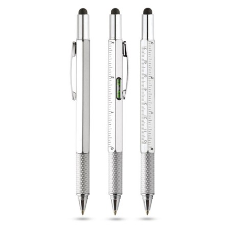 Stylet LINE multifonction argent personnalisable | Apothiclick