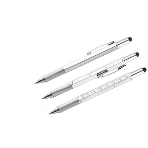 Stylet LINE multifonction argent personnalisable | Apothiclick