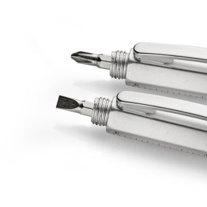 Stylet LINE multifonction argent personnalisable | Apothiclick