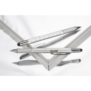Stylet LINE multifonction argent personnalisable | Apothiclick