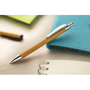 Stylo bambou PURE marron personnalisable impression | Apothiclick