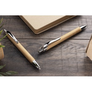 Stylo bambou PURE marron personnalisable impression | Apothiclick