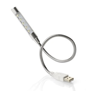 Lampe USB PROBE argent personnalisable gravure | Apothiclick
