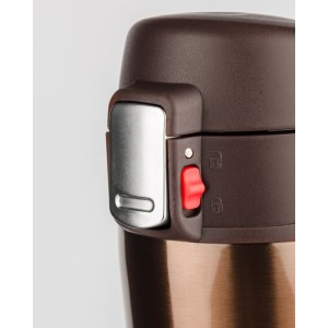Mug isotherme LOCK 440 ml marron personnalisable gravure | Apothiclick