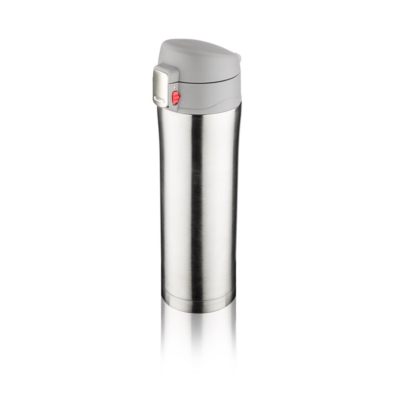 Mug isotherme LOCK 440 ml argent personnalisable gravure | Apothiclick