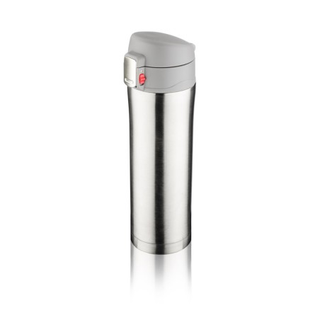 Mug isotherme LOCK 440 ml argent personnalisable gravure | Apothiclick