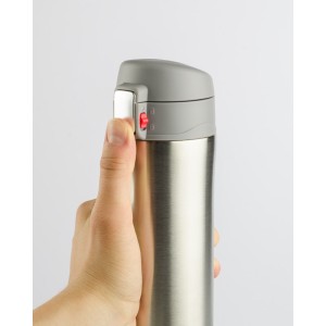 Mug isotherme LOCK 440 ml argent personnalisable gravure | Apothiclick