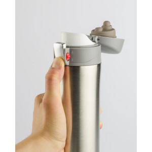 Mug isotherme LOCK 440 ml argent personnalisable gravure | Apothiclick