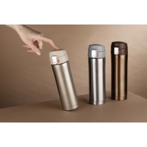 Mug isotherme LOCK 440 ml argent personnalisable gravure | Apothiclick