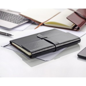Carnet VASCO A5 noir personnalisable gravure | Apothiclick