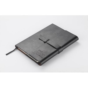 Carnet VASCO A5 noir personnalisable gravure | Apothiclick