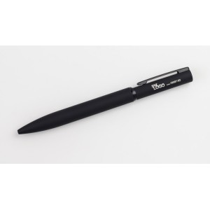 Stylo métal SOLID MAT noir soft-touch personnalisable gravure | Apothiclick