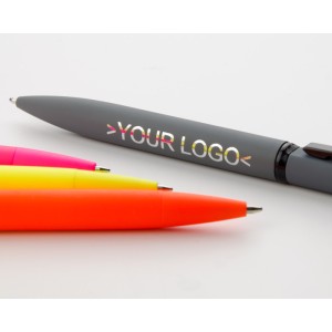 Stylo métal SOLID MAT gris soft-touch personnalisable gravure | Apothiclick