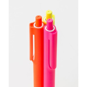 Stylo à bille NEON rose fluo personnalisable tampographie | Apothiclick