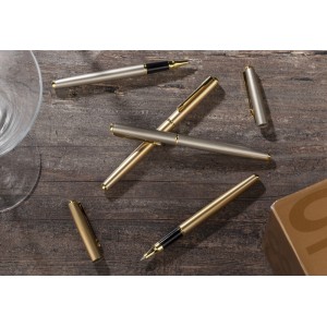 Stylo roller GLOW GOLD or métal personnalisable gravure | Apothiclick