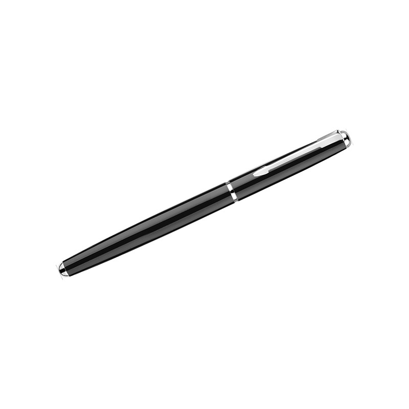 Stylo roller GLOW noir métal personnalisable gravure | Apothiclick