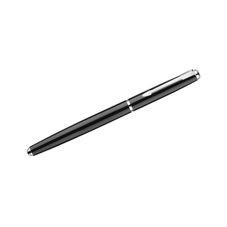 Stylo roller GLOW noir métal personnalisable gravure | Apothiclick