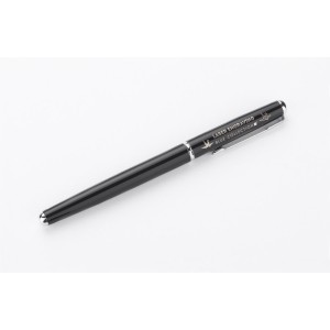 Stylo roller GLOW noir métal personnalisable gravure | Apothiclick