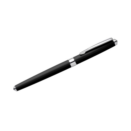 Stylo-plume NEVADA noir métal personnalisable gravure | Apothiclick