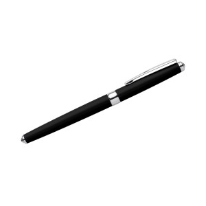 Stylo-plume NEVADA noir métal personnalisable gravure | Apothiclick