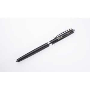 Stylo-plume NEVADA noir métal personnalisable gravure | Apothiclick