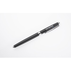 Stylo-plume NEVADA noir métal personnalisable gravure | Apothiclick