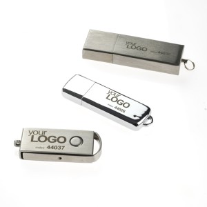 Clé USB VERONA 16 Go métal chromé personnalisable gravure | Apothiclick