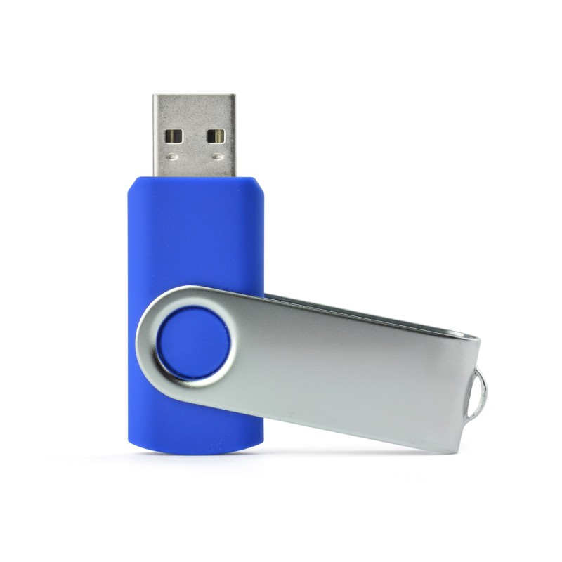 Clé USB TWISTER 32 Go bleue personnalisable gravure | Apothiclick