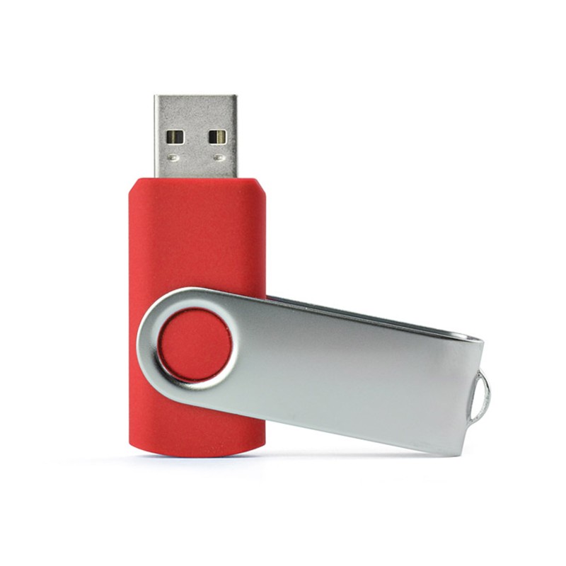 Clé USB TWISTER 32 Go rouge personnalisable gravure | Apothiclick