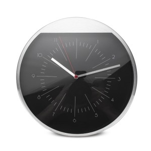 Horloge murale MATTO métal argent personnalisable gravure | Apothiclick