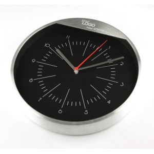 Horloge murale MATTO métal argent personnalisable gravure | Apothiclick