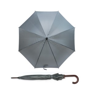 Parapluie STICK graphite automatique poignée bois personnalisable | Apothiclick
