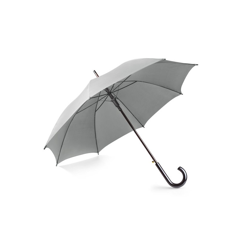 Parapluie STICK gris automatique poignée bois personnalisable | Apothiclick