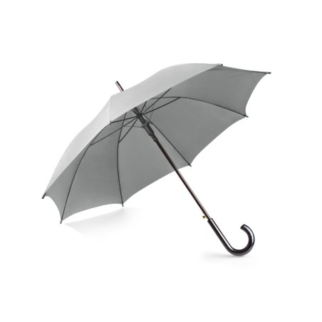 Parapluie STICK gris automatique poignée bois personnalisable | Apothiclick