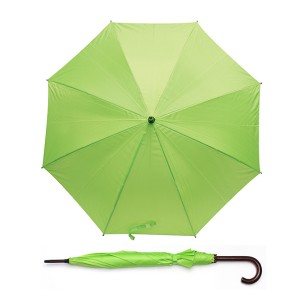 Parapluie STICK vert clair automatique poignée bois personnalisable | Apothiclick