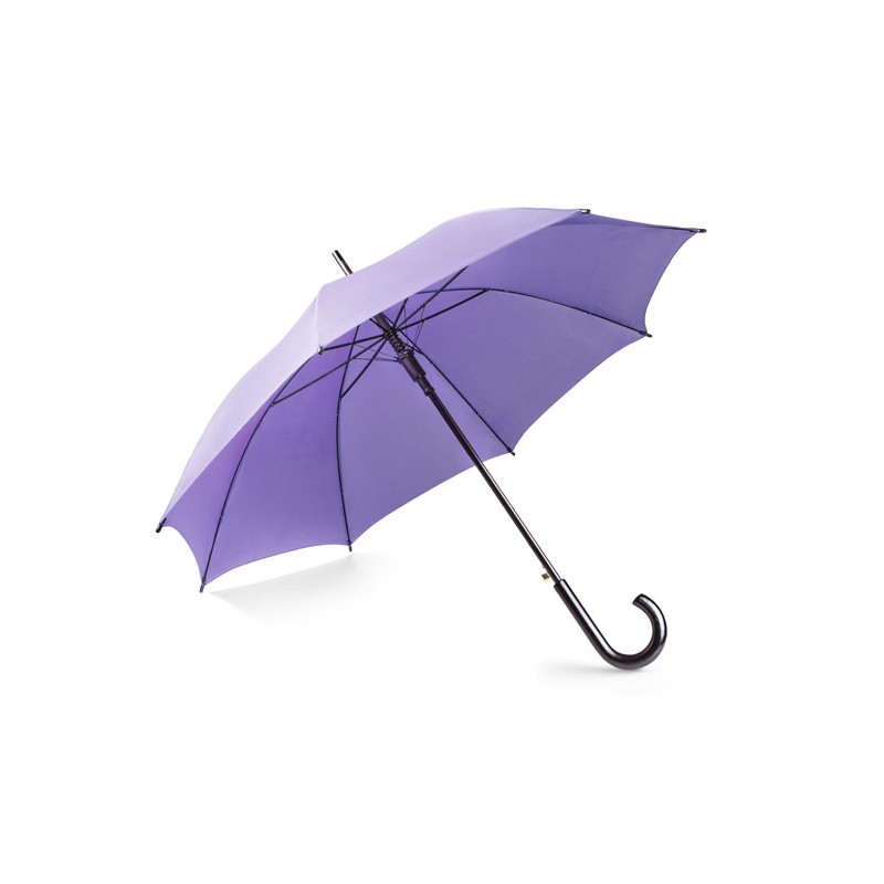 Parapluie STICK violet automatique poignée bois personnalisable | Apothiclick