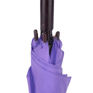 Parapluie STICK violet automatique poignée bois personnalisable | Apothiclick