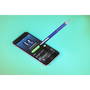 Stylet IMPACT bleu personnalisable gravure | Apothiclick